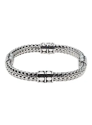 Dot Sterling Silver Textured Bracelet for Women One Size 