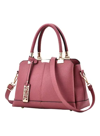 Leather Shoulder Bag Pink 