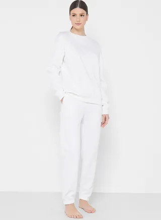 Crew Neck Knitted Sweater & Pants Set