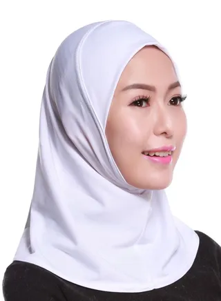 Women's Comfortable Solid Color Hijab White 