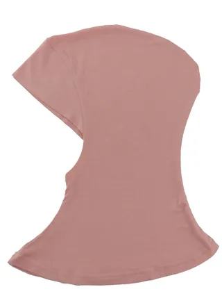 Women's Stretch Long Scarf Solid Color Hijab Inner Cap Cameo Brown 