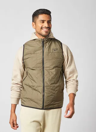 High Neck Vest Olive 