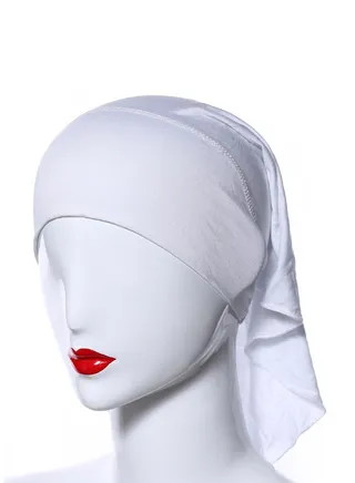 Women's Solid Color Hijab Inner Tube White 