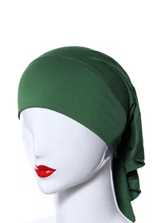 Women's Solid Color Hijab Inner Tube Army Green 