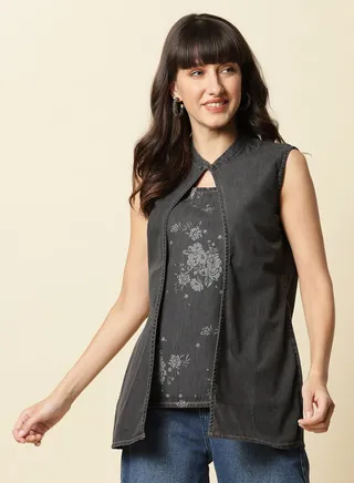 Stylish Casual Jacket Black 