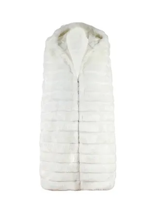 Solid Fluffy Jacket White 