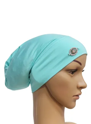 Women's Solid Color Stretch Inner Tube Hijab Cornflower Blue 
