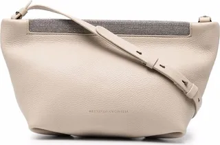 Ball-Chain Trim Shoulder Bag
