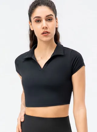 tight leisure running yoga exercises with short sleeves 
