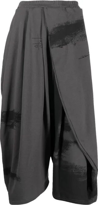 Asymmetric Cropped Track Pants
