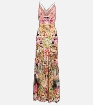 x Disney® Minnie Mouse Magic silk maxi dress
