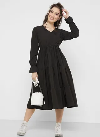 Urban Minx Tiered A-Line Dress 