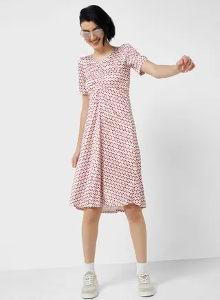Urban Minx Ruched Cutout Back Detail Dress 