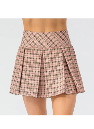 New lattice outdoor sports two fake tennis accordion pleated skirt pants 
