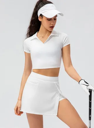 Leisure sport short sleeve yoga fitness two suits 