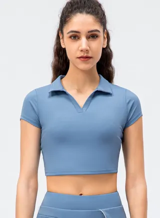 tight leisure running yoga exercises with short sleeves 