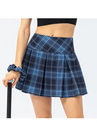 New lattice outdoor sports two fake tennis accordion pleated skirt pants 