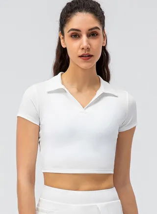 tight leisure running yoga exercises with short sleeves 