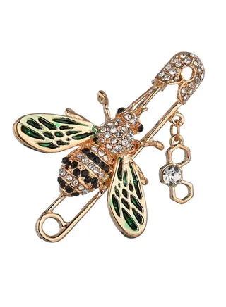 Creative Bee Design Rhinestone Decor Brooch 