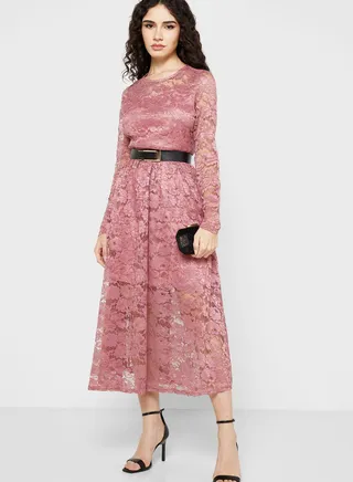 Lace A-Line Dress