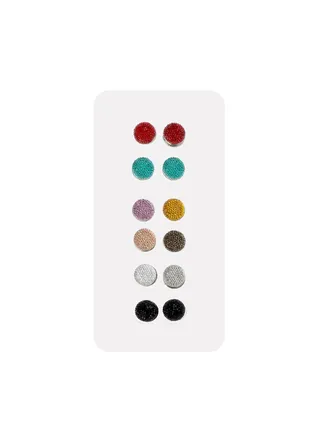 12Pcs Hijab Pins Magnetic Pins Women Accessories Round Hijab Pin Headscarf Brooch Multicolour 