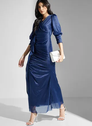 Ruched Detail Mermaid Cut Dress