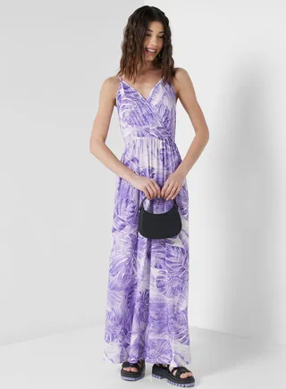 Floral Halter Neck Dress 