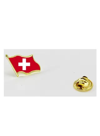 Switzerland National Flag Lapel Pins and Brooch Badge to show your patriotism for Switzerland (Flag Badge) 