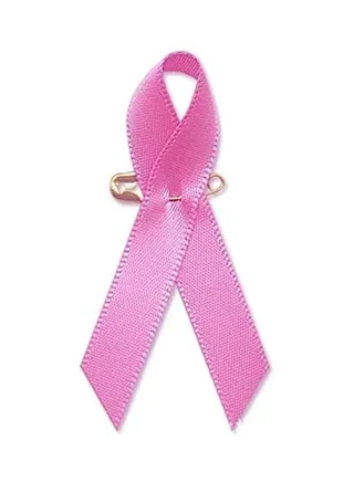 200-Piece Satin Breast Cancer Awareness Ribbon Pins 