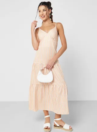 Stripe Tiered Dress 