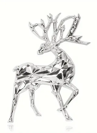 Exquisite Two-color Cute Deer Brooch for Men - Silver Business Shirt Accessory 