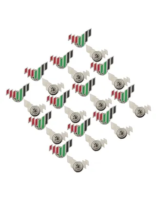 Pack Of 12 Pcs UAE National Metal Badge Spirit Of The Union National Day Brooch With Magnetic Pin 