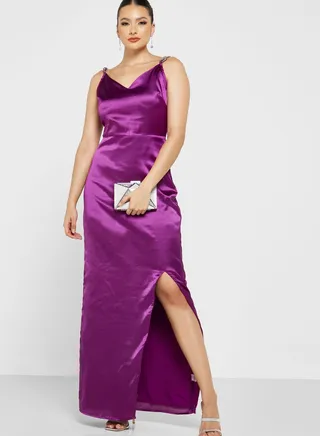 Strappy Dress With Slit