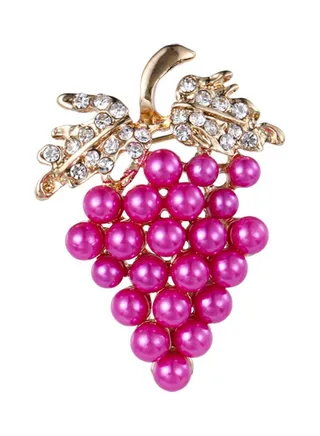 Fashionable Cute Pearl Grape Brooch 