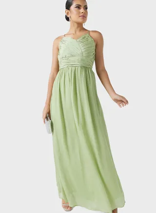 Strappy Dress With Ruched Detail 