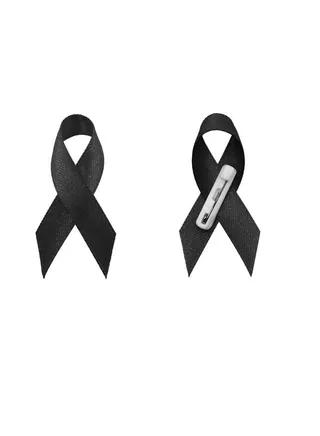 Awareness lapel pins for raising funds, charity and awareness campaigns ribbon pins (Black Skin Cancer Awareness Ribbon) 