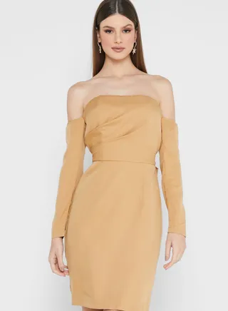 Bardot Belted Dress 