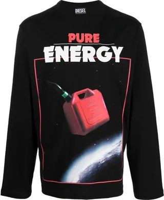 graphic print long-sleeve T-shirt