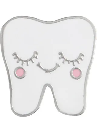Cute Cartoon Alloy Tooth Pattern Lapel Brooch Pin 
