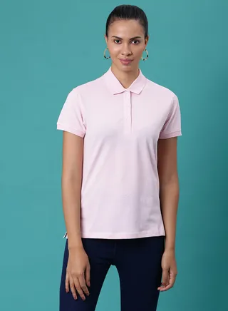 Solid Pattern 3 Button Placket Polo Rose Shadow 