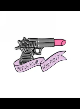 Lipstick In Gun Design Brooch 