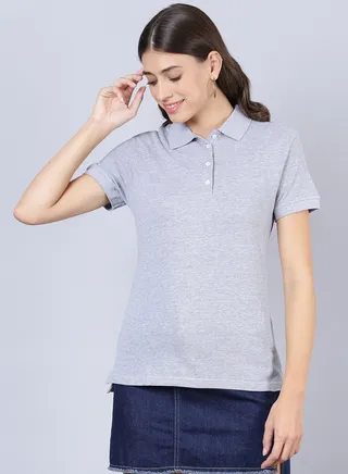 Basic Polo Light Grey Melange 