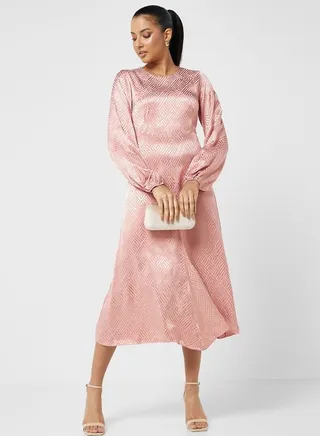 Crew Neck Knitted Dress 