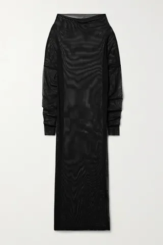 Norma Kamali - All In One Convertible Stretch-mesh Gown - Black