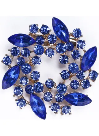Exquisite Rhinestone Flower Dress Brooch 
