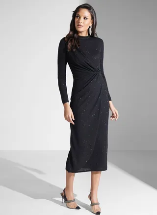 Ruched Detail Shift Dress