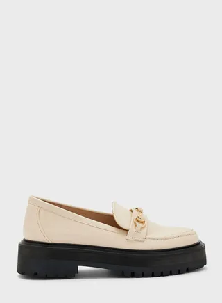Patent Chunky Loafers With Metal Buckle