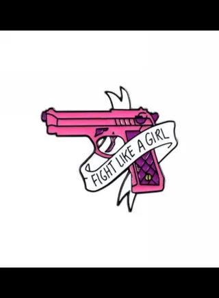 Gun Design Brooch 