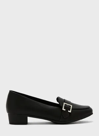 Block Heel Mocassins 
