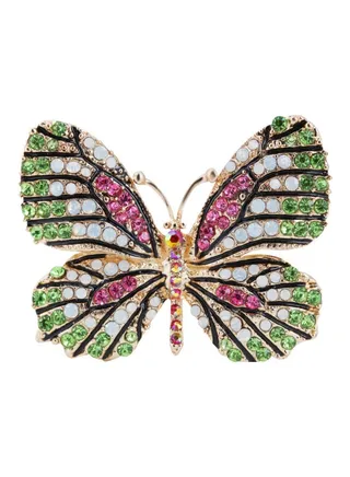 Korean Style Rhinestone Butterfly Shaped Brooch 